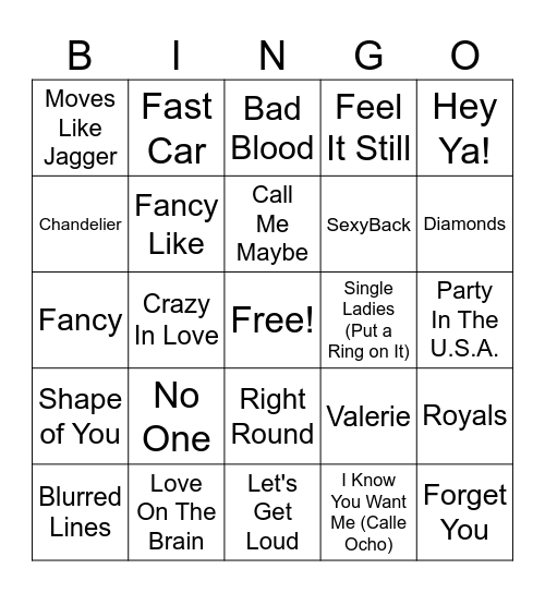 2000+ Bingo Card