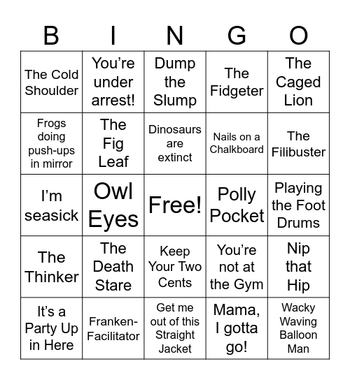 Platform Skills Bingo Card