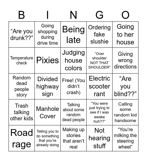 Nancy Bingo Card