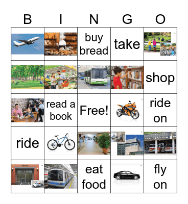HOE Unit 9-Commuity and Transportation Bingo Card