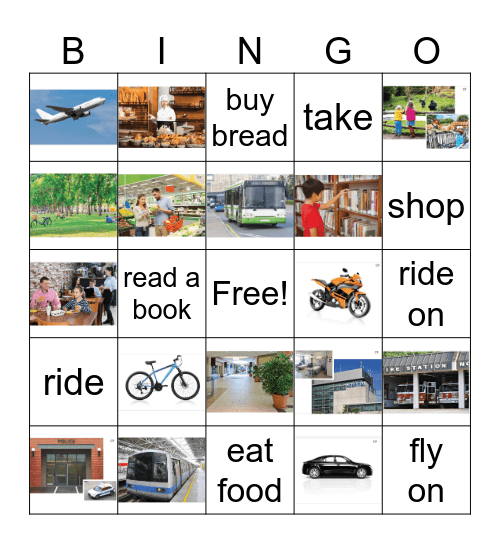 HOE Unit 9-Commuity and Transportation Bingo Card