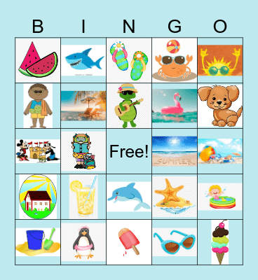 Summer Images Bingo Card