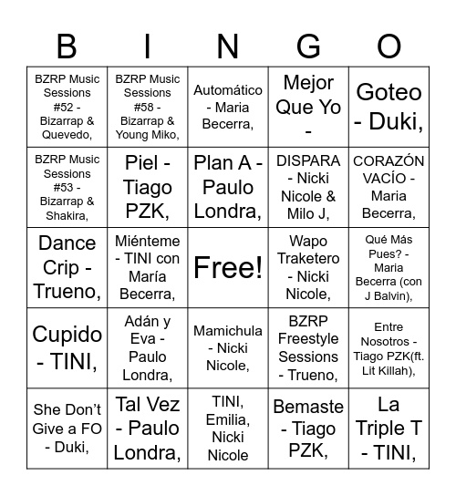 Cumple Alma Bingo Card