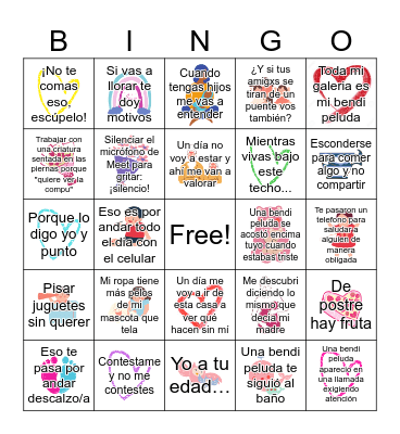 Mothers Day Bingo Card
