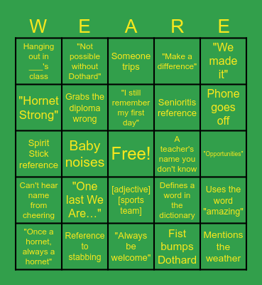 GMHS Graduation Bingo 2026 Bingo Card
