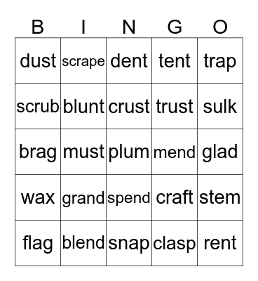 Listen and click the correct answer Bingo Card