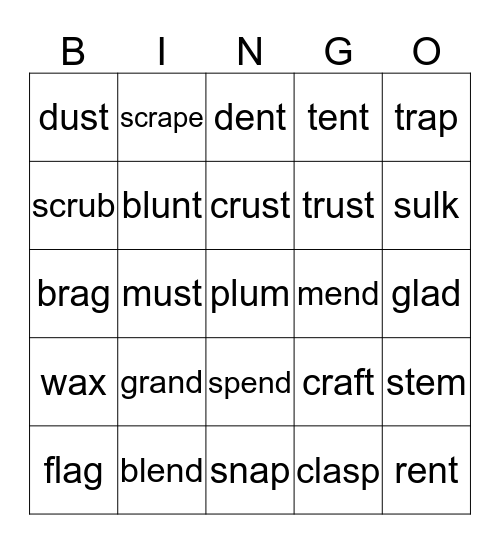 Listen and click the correct answer Bingo Card