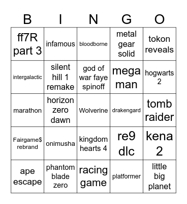 State of play June 2026 Bingo Card