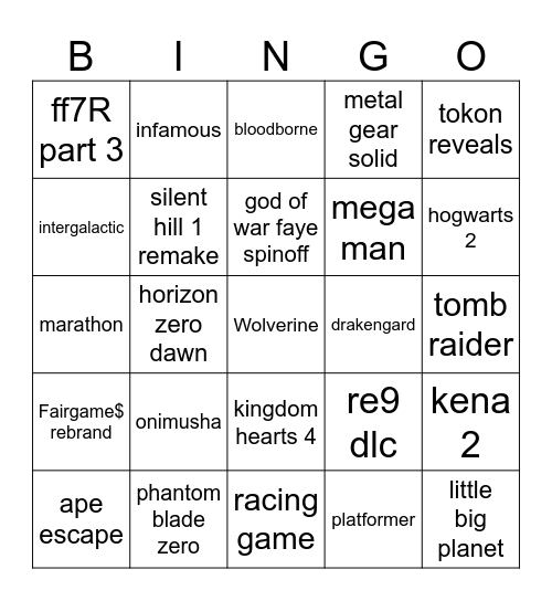 State of play June 2026 Bingo Card