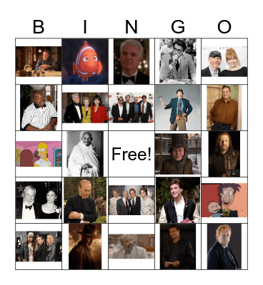 Famous Fathers Bingo Card