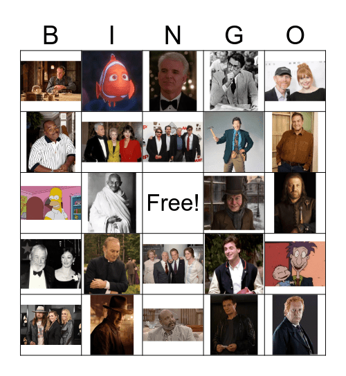 Famous Fathers Bingo Card