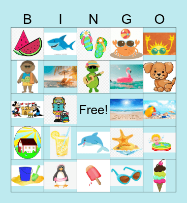 Summer Images Bingo Card