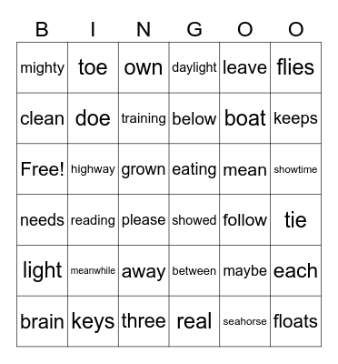 BINGO! Bingo Card