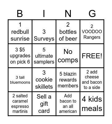 beer Bingo Card