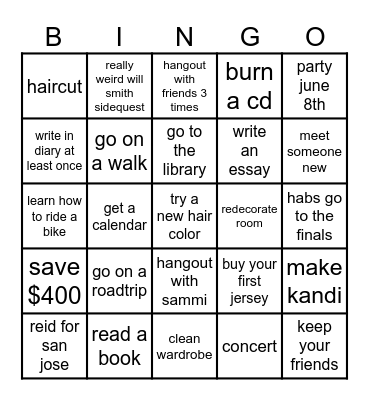 summer bingo 2026 Bingo Card