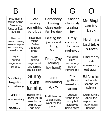 710 Bingo 5/21/26 Bingo Card