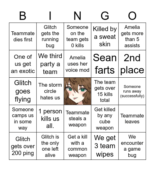 Zero build reload bingo! Bingo Card