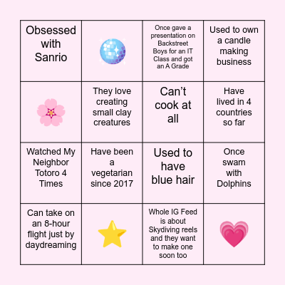 Find the Guest Bingo Card