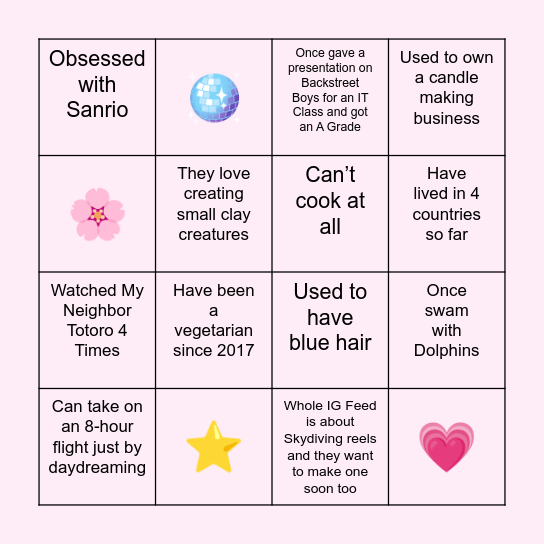 Find the Guest Bingo Card