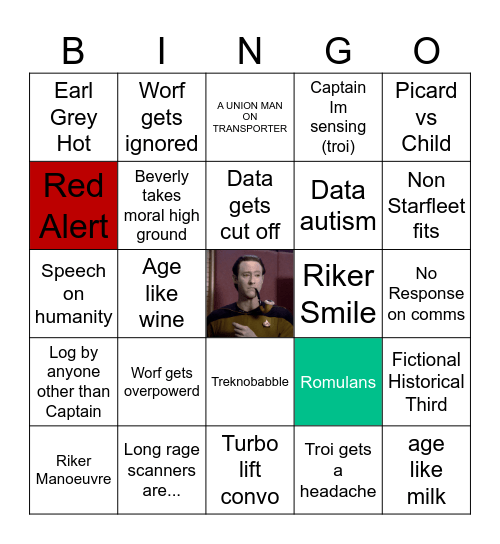TNG Bingo Card