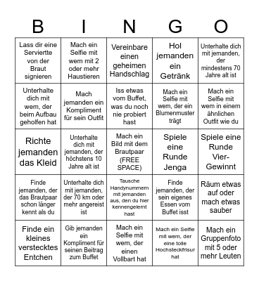 Samuel & Chiara Wedding Bingo Card