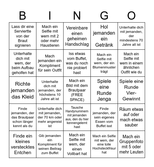 Samuel & Chiara Wedding Bingo Card