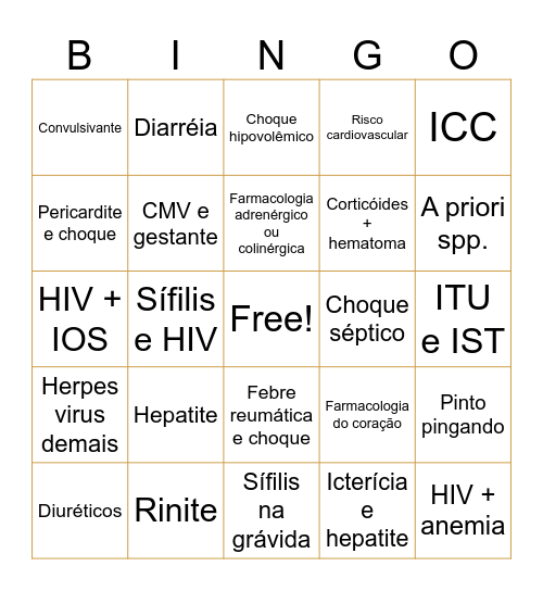 TOSCE Bingo Card
