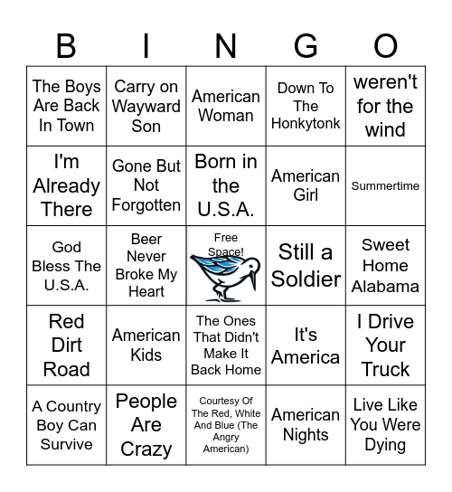 American Backyard BBQ - Round 1 Bingo Card