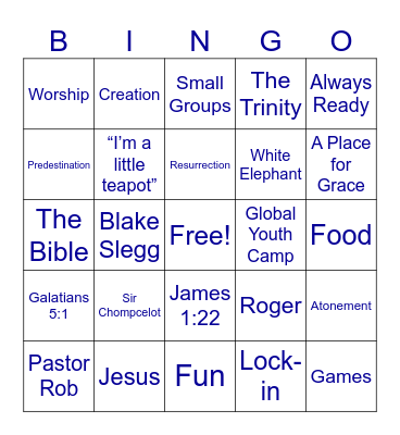 Pursuit Bingo Card