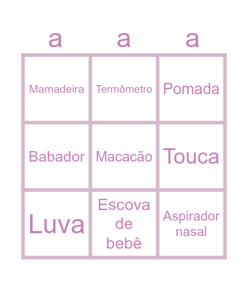 CHÁ DA FLORENÇA Bingo Card