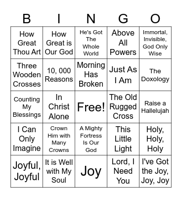Bible Study Singo Bingo Card