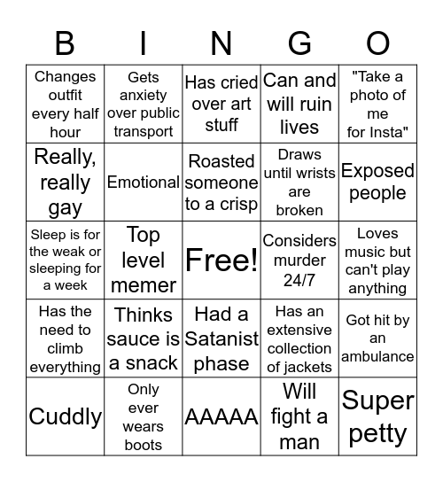 Jasper Bingo 2.0 Bingo Card
