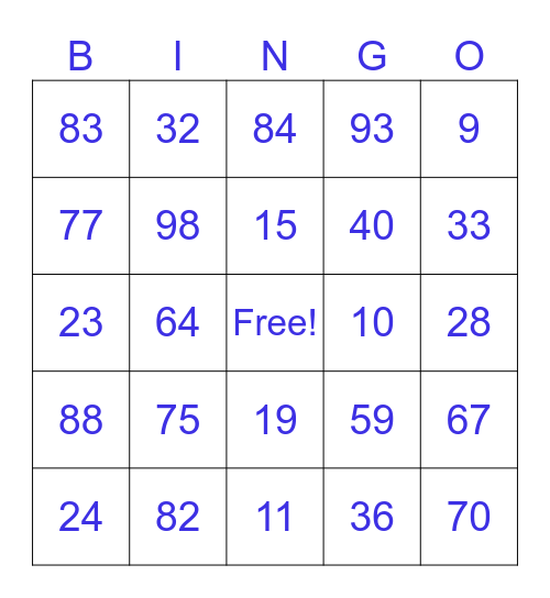 LOCK IN BINGO Card