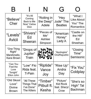 Mixtape Bingo Card