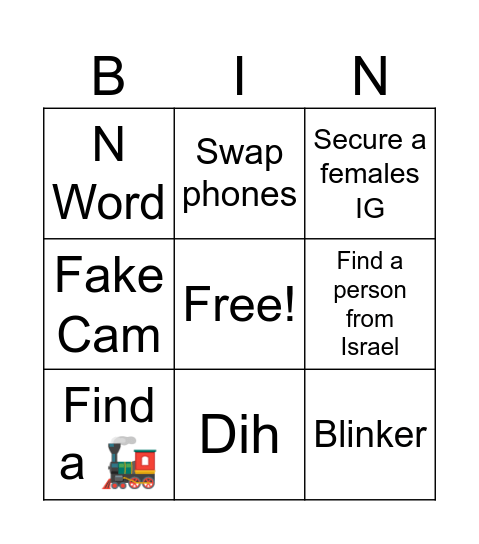 MONKEY BINGO BOARD Bingo Card