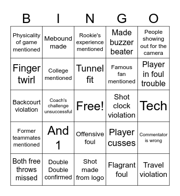 Liberty vs Valkyries Bingo Card