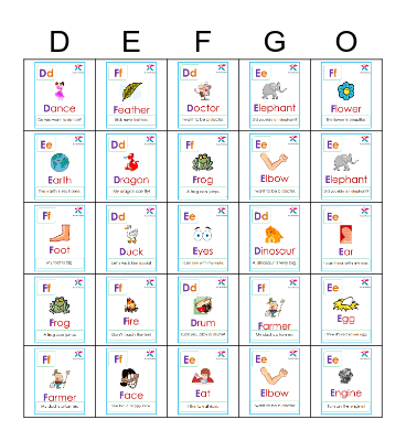 DEF Bingo Card