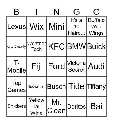 Bhalla Commercial Bingo Card