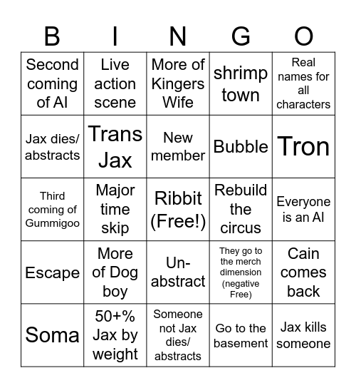 ADC9 Bingo Card