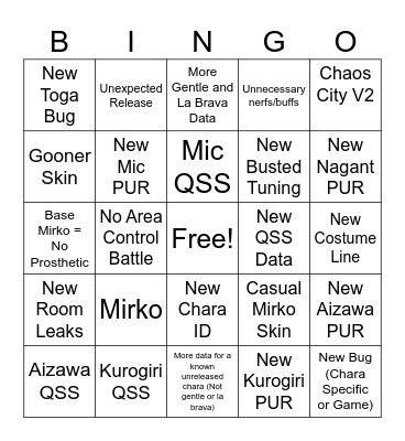 s17 Bingo Card