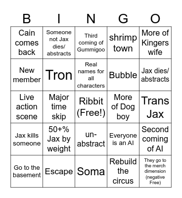 ADC9-CROW Bingo Card