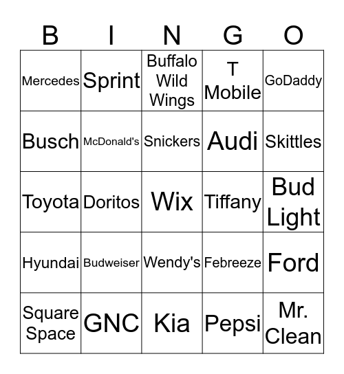 Bhalla Commercial Bingo Card