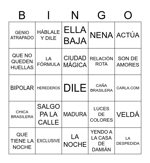 euge birthday Bingo Card