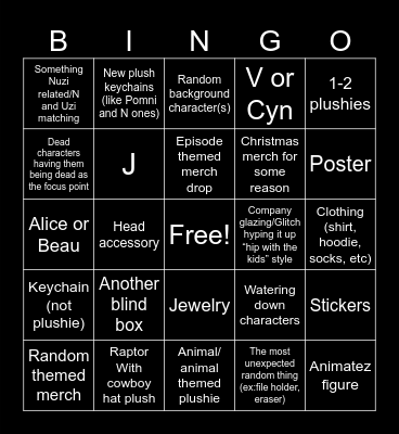 MD merch predictions for 2026 Bingo Card