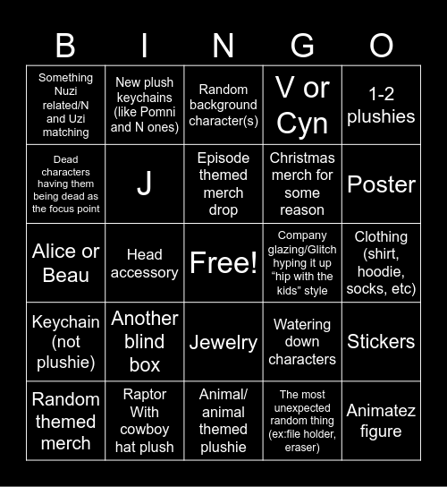 MD merch predictions for 2026 Bingo Card