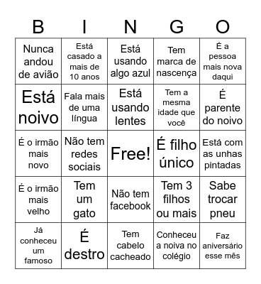 CHÁ DE PANELA Bingo Card