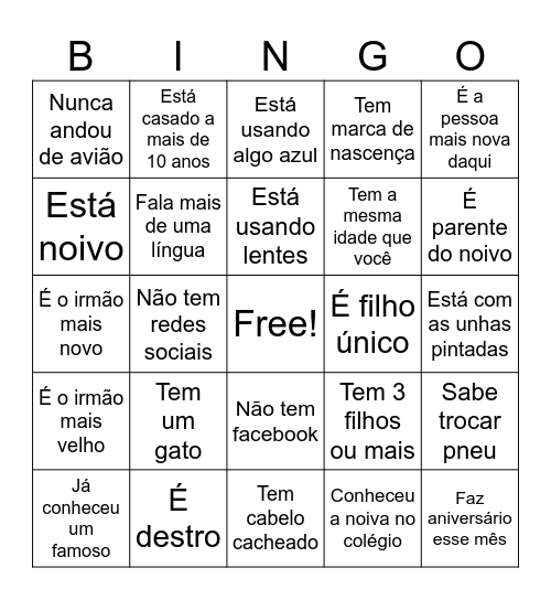 CHÁ DE PANELA Bingo Card