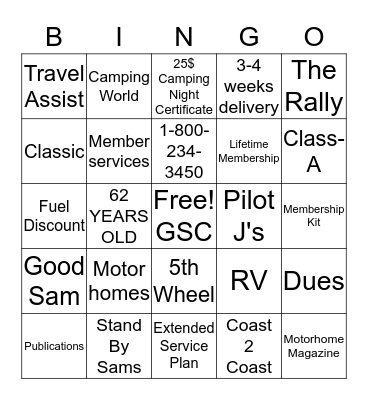 GSC BINGO  Bingo Card