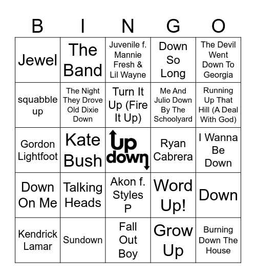 Ups & Downs (Part 1) Bingo Card