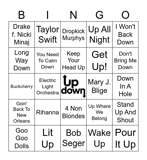 Ups & Downs (Part 2) Bingo Card